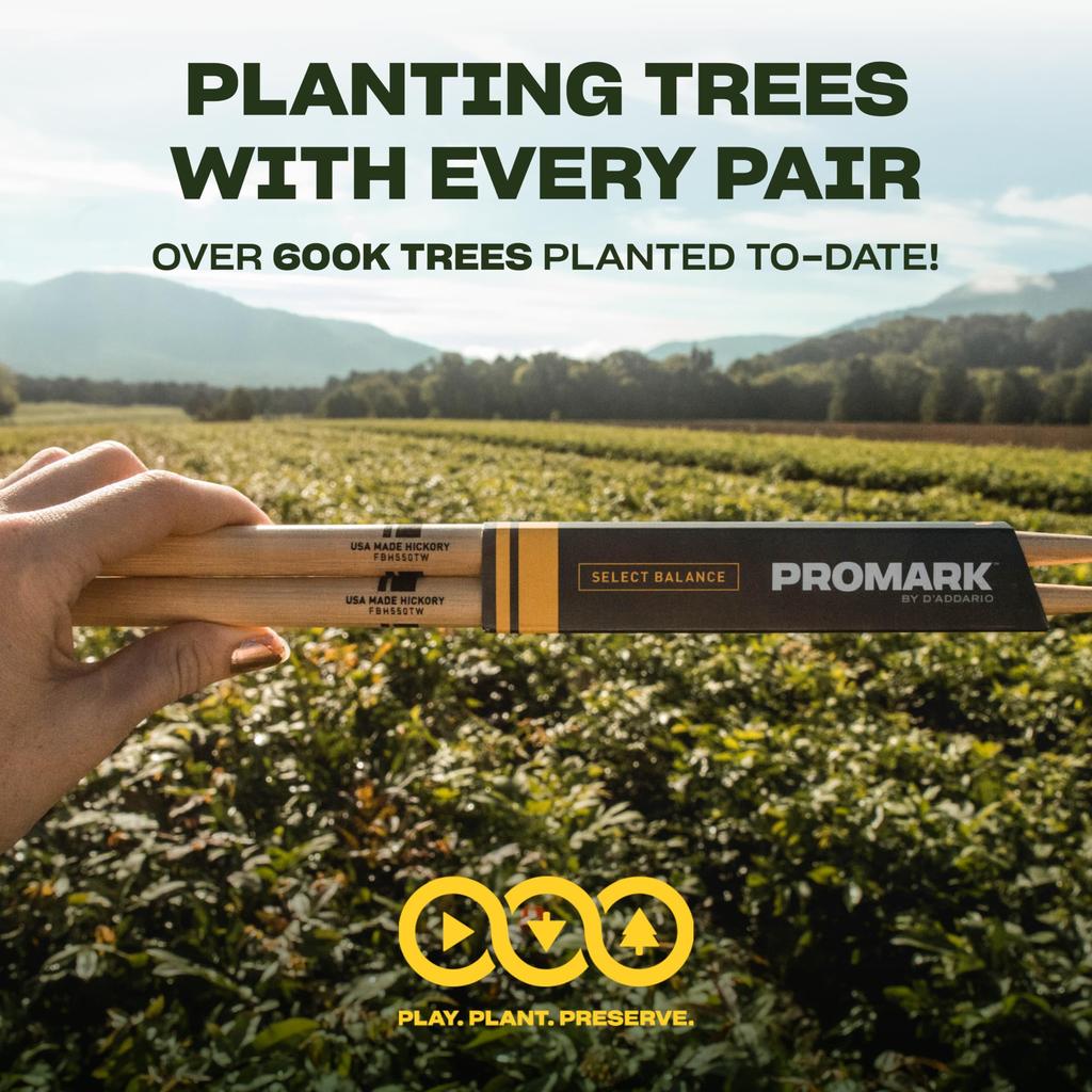 PROMARK Drumstick Hickory NaturalFinish WoodTip 5B TXR5BW X (406 15mm) []