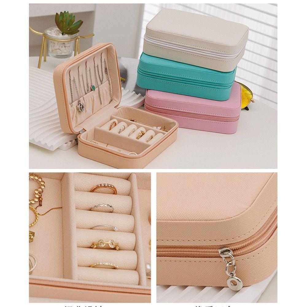 Dustproof Trinkets Storage Organizer Large Capacity Jewelry Storage Case  Travel