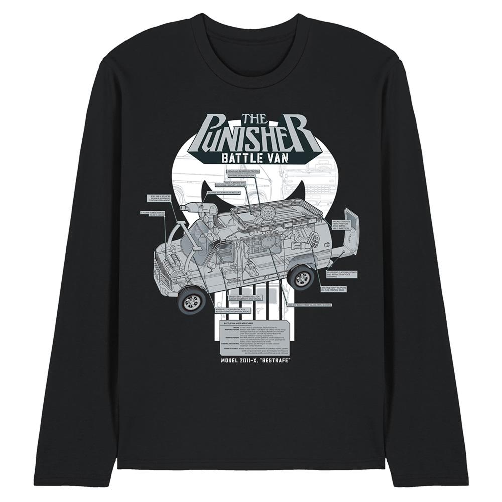 The Punisher Unisex Adult Battle Van Specs Long-Sleeved T-Shirt