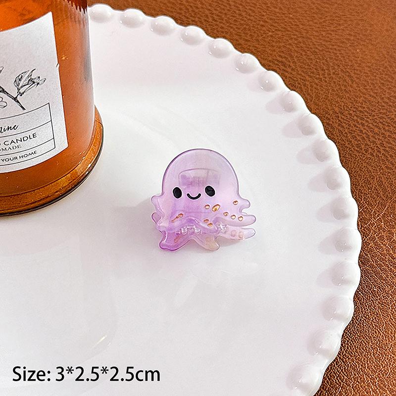 Изысканные милые ацетатные заколки для волос с изображением морских животных, маленькие коготки для волос