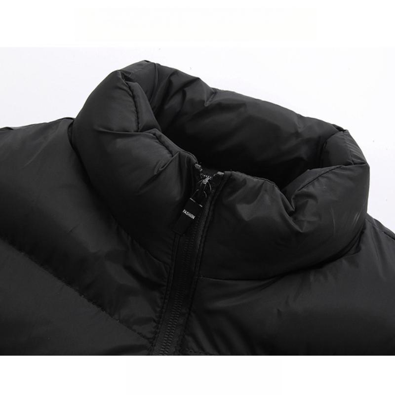 Plus Size Winter Fleece-Lined Thickened Vest for Men, Autumn and Winter Warm Outdoor Lamb Wool Vest with Stand Collar and Sleeveless Design