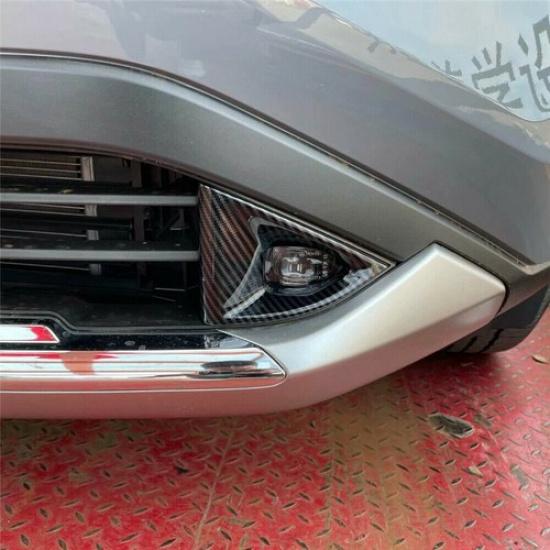 Carbon Fiber Front Fog Lamp Light Cover Trim For Nissan Rogue X-Trail 2021 2022