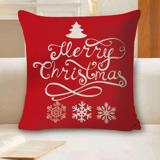 45x45СМ Рождественская наволочка Merry Xmas Снежинка Принт букв Наволочка для диванной подушки Декоративная квадратная наволочка для подушки для дивана, спальни