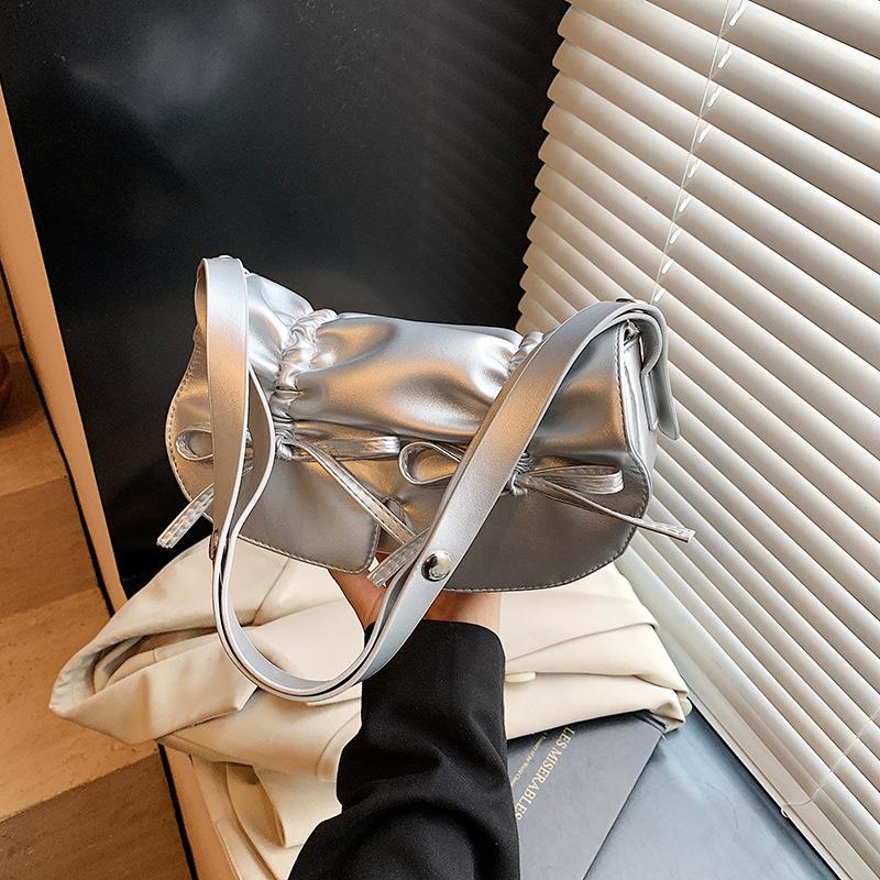 Нишевая сумка в балетном стиле женская новая модная универсальная сумка-мессенджер летняя на плечо под мышку плиссированная сумка