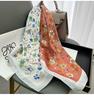 New Luxury Square Scarf Women Luxury Patchwork Floral Shawls and Wraps Fashion Small Bag Scarves Hair Tie Bandanas Hijab 70*70Cm