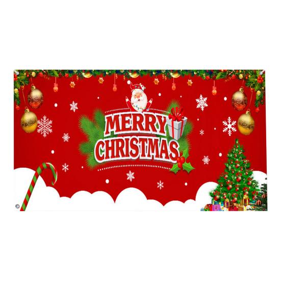 480x210 см Рождественский гобелен на дверь гаража Санта-Лось Снеговик с принтом в помещении и на открытом воздухе праздник настенный баннер фон дверная крышка декоративная ткань