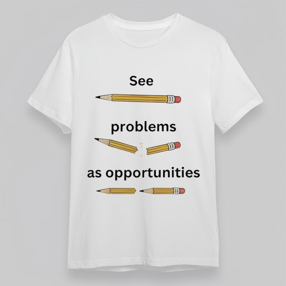 Women's Oversize T-Shirt Growth Mindset Pencil Art Motivational Cotton Tee USA