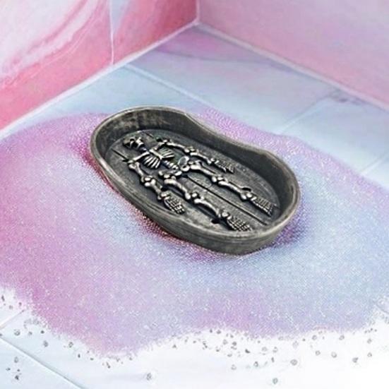 Органайзер для мыла, многоразовый, легко моется, самоосушающийся, дизайн, держатель для мыла из смолы в форме скелета на Хэллоуин