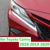 Для Toyota Camry XV70 накладки на фары автомобиля, декоративные аксессуары 2018, нержавеющая сталь, черный, синий