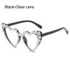 Outdoor Eyewear Bling Shades Pearls Sun Glasses Heart Sunglasses Party Glasses