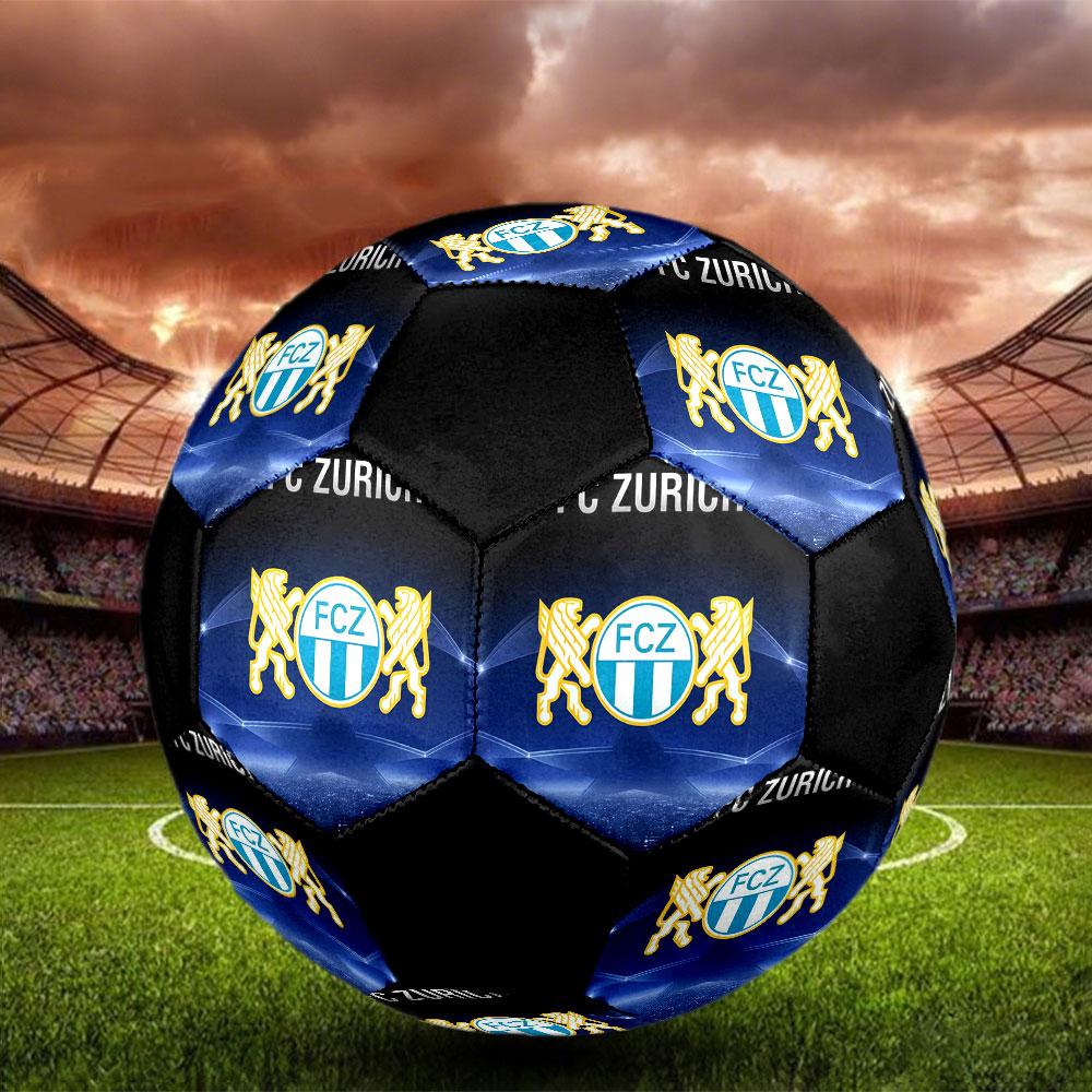 1PC Fussball Club Zürich size 5 soccer ball PrahaIndoor Soccer Ball Colorful All Ages Machine Stitched PVC Competition Ready Durable High-Bounce