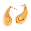 Fashion Personality Titanium Steel Glossy Earrings Geometric Comma Design Earrings Light Luxury Women's Earrings
