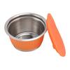 Stainless Steel Reusable Refillable Coffee Capsule Filter Cup with Tamper for Dolce GustoOrange