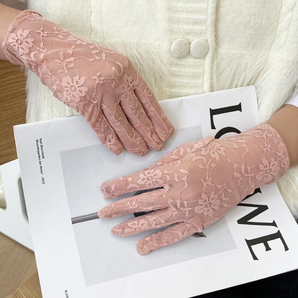 Anti-uv Lace Gloves Highly Elastic Armguard 2024 Riding Driving Gloves Summer