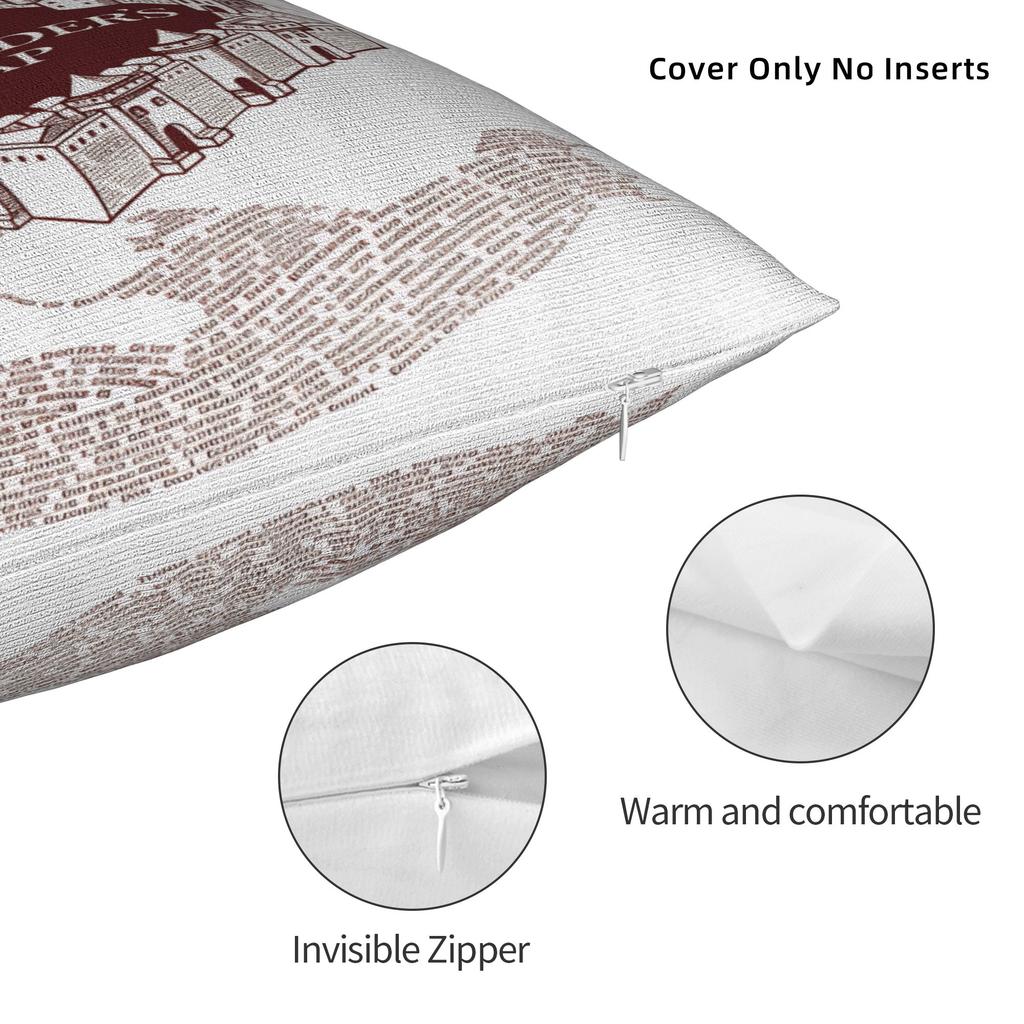 Наволочка для подушки «Карта мародеров» Удобная наволочка Модная наволочка для офиса, автомобиля, домашнего декора