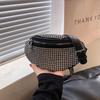 Женская нейлоновая сумка на пояс и через плечо со стразами