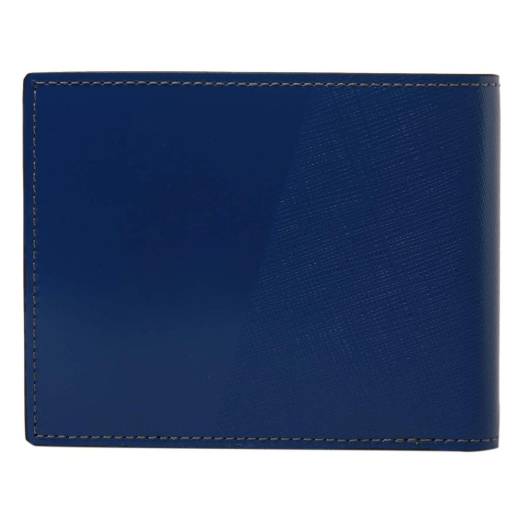 On Bifold Wallet Coin Purse Partial 555613 Black [Lanvin Blue] Men's [01]