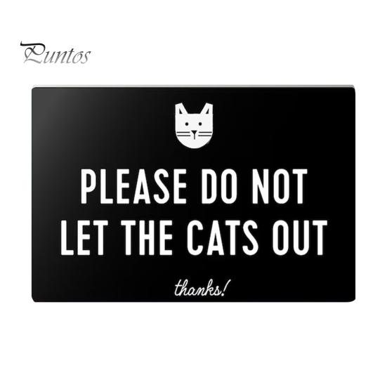 Деревянный знак для кошек с надписью «ПОЖАЛУЙСТА, НЕ ВЫПУСКАЙТЕ КОШЕК НА ВЫХОД» для украшения стены в деревенском стиле для дома, офиса, гостиной, спальни