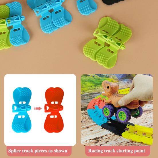 1 комплект игрушечных треков для машинок-динозавров с легкой музыкой, обучающий трек для самостоятельного изготовления