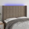 VidaXL LED Headboard Bedroom Furniture Double Bed Accessory Head of Bed Frame Interior Taupe 3124050