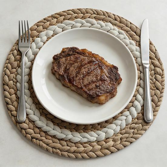 Подставка под тарелку Утолщенный Круглый Дизайн Богемный Стиль Подставка под тарелку Теплоизоляция Маслостойкий Коврик для стола Усиленный Шов Подставка под тарелку Обеденный Декор