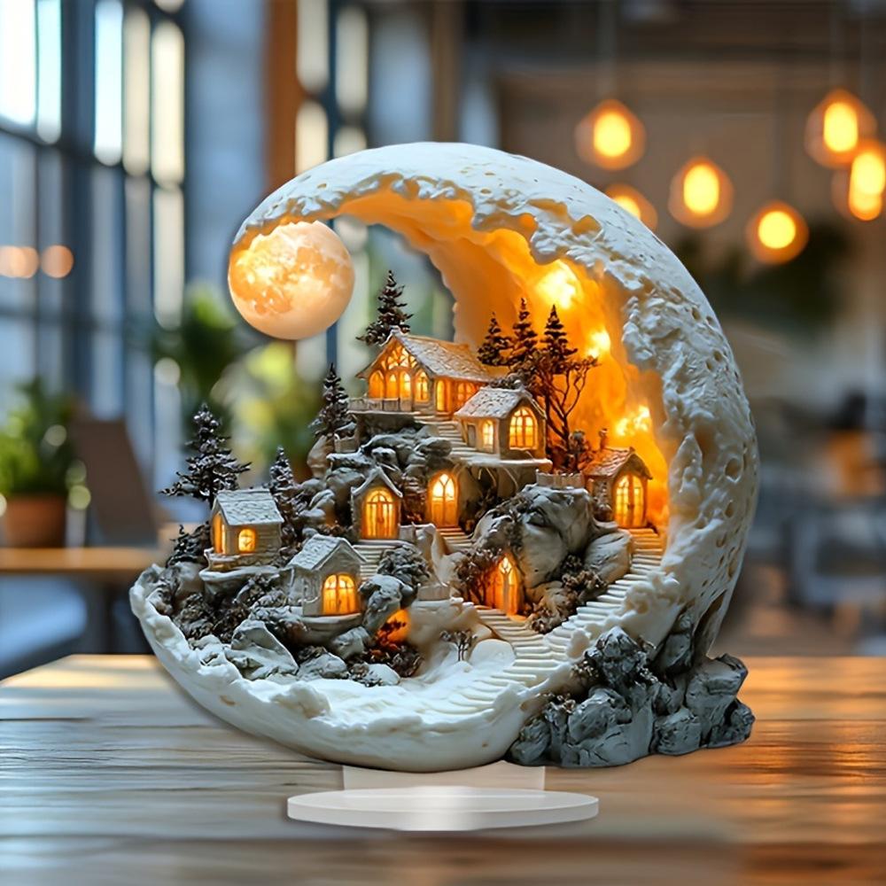 2D, Акрил, Полумесяц, Коттедж Полумесяца, Акрил, Декоративные украшения, Декоративные украшения для гостиной и спальни