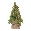 Настольное украшение Ручная работа Миниатюрная сосна обыкновенная Устойчивая мешковина Мини-рождественская елка 20 см Зеленая Гостиная