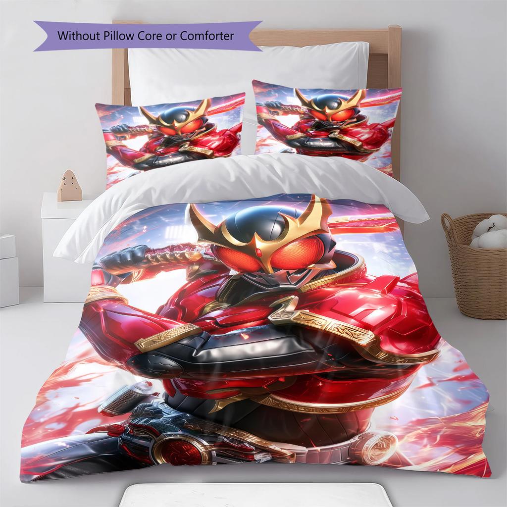 Kamen Rider Чиби Большие Глаза Комплект Постельного Белья Аниме Пододеяльник Полиэстер Мягкий Комплект Постельного Белья -QJY