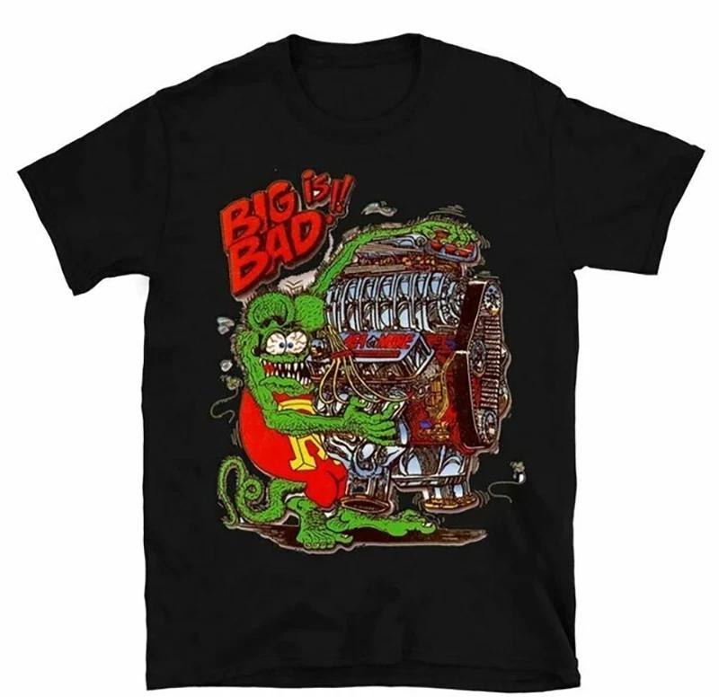 Rat Fink Black T-Shirt Cotton All Size Gift For Men Women AE160
