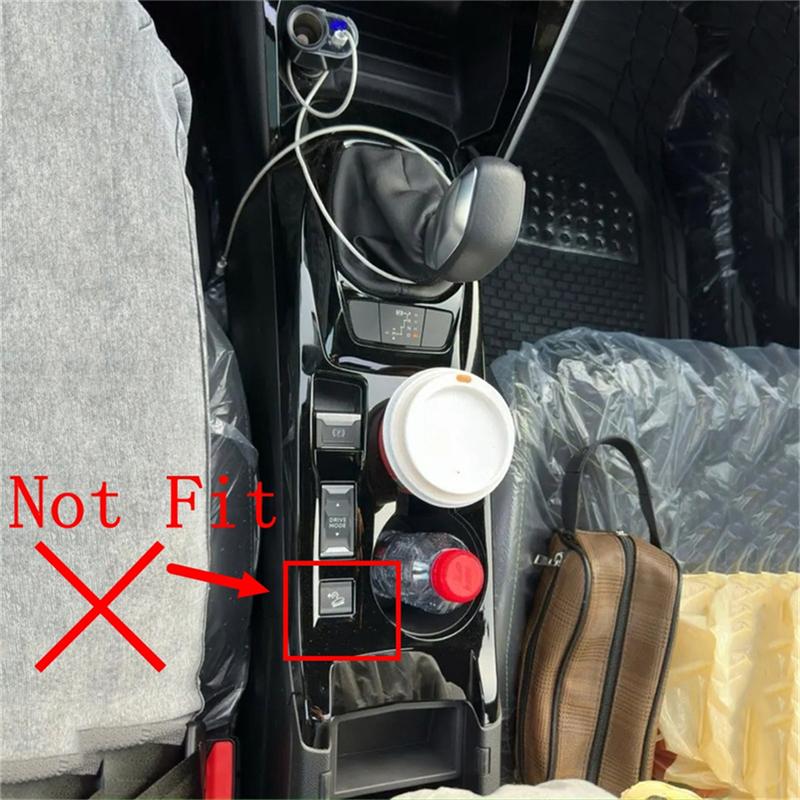 Central Control Gear Shift Water Cup Panel Cover Trim For Peugeot 208 / 2008 - 2025 ABS Carbon Fiber Accessories Interior