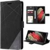 Case for Samsung Galaxy S21 Ultra Black Leather Effect Magnetic Closure