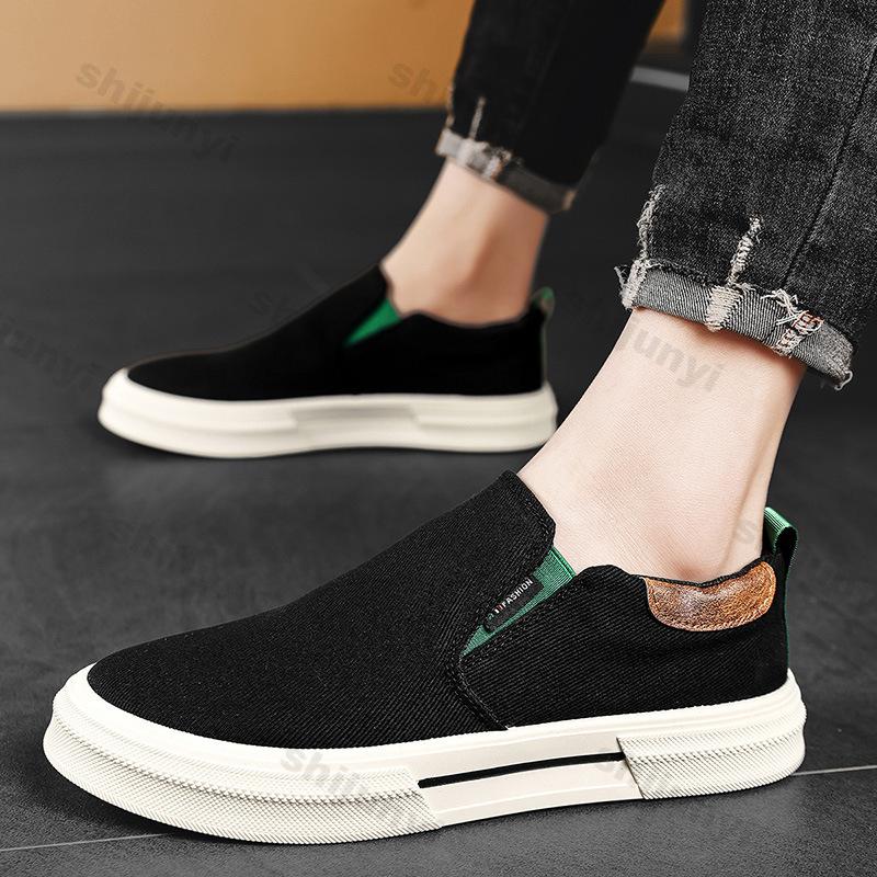 Fashion 2025 Summer New Mesh Breathable Fashion Trend Casual Canvas Single Shoes for Men Comfortable Versatile Low Top Slip On Sneakers