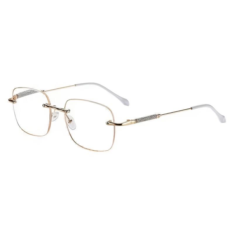1 Starry Sky Frameless Transparent Lens Women's Glasses Shining Galaxy Frame