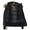 Moose Knuckles Черная куртка LITTLE RAPIDS BOMBER с капюшоном из меха, пуховик, куртка, размер S, черная, б/у