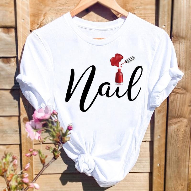 Women Print T-shirts Watercolor Eye Lashes Eyelashes Trend Graphic Tops Fashion Short Sleeve Summer Shirt Female Tees