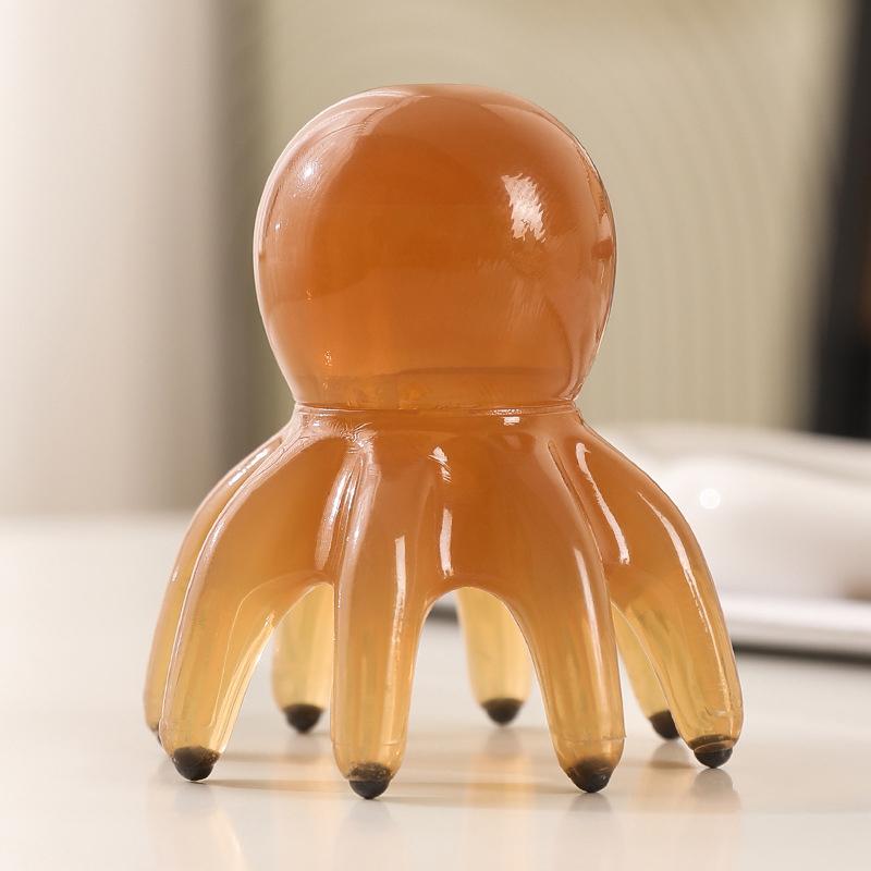 Portable Jade Octopus Comb Gua Sha Scalp Therapy Tool for Relaxation And Hair Care - Octopus Design