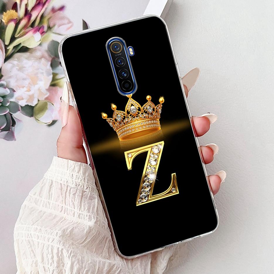 For Realme X2 Pro Case RMX1931 Luxury Crown Letters Phone Cover For Realme XT X 2 Pro RealmeX2 RealmeXT Case Soft Silicone Shell