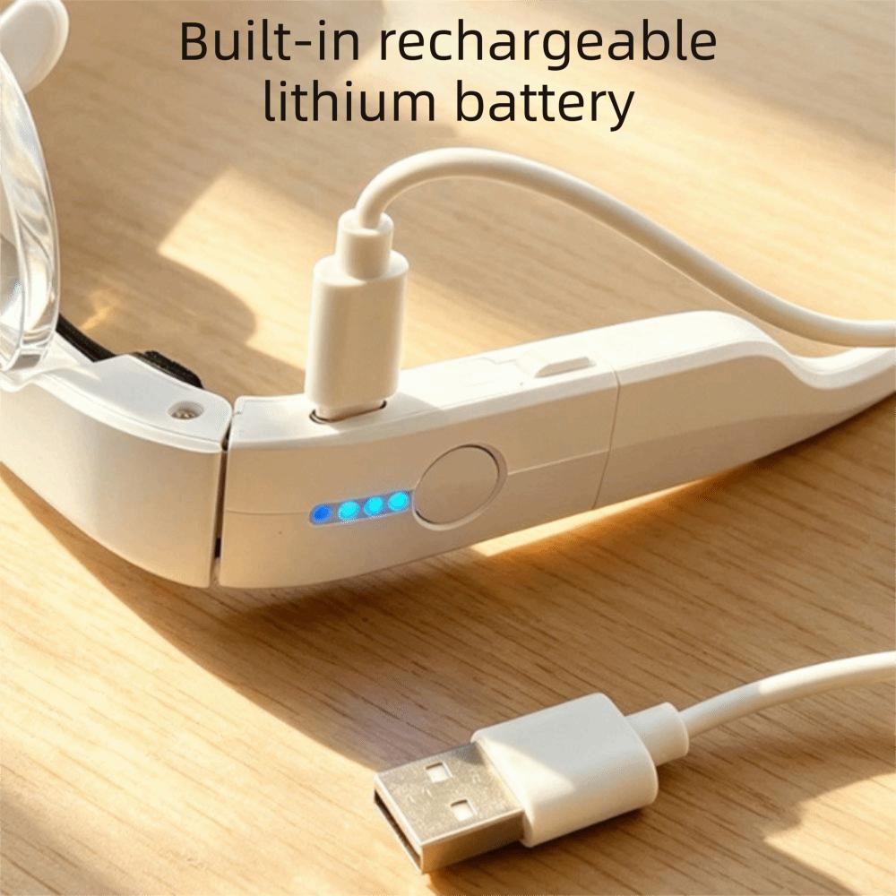 Hands Free LED Magnifying Glass With Light USB Rechargeable Magnifier Close Work