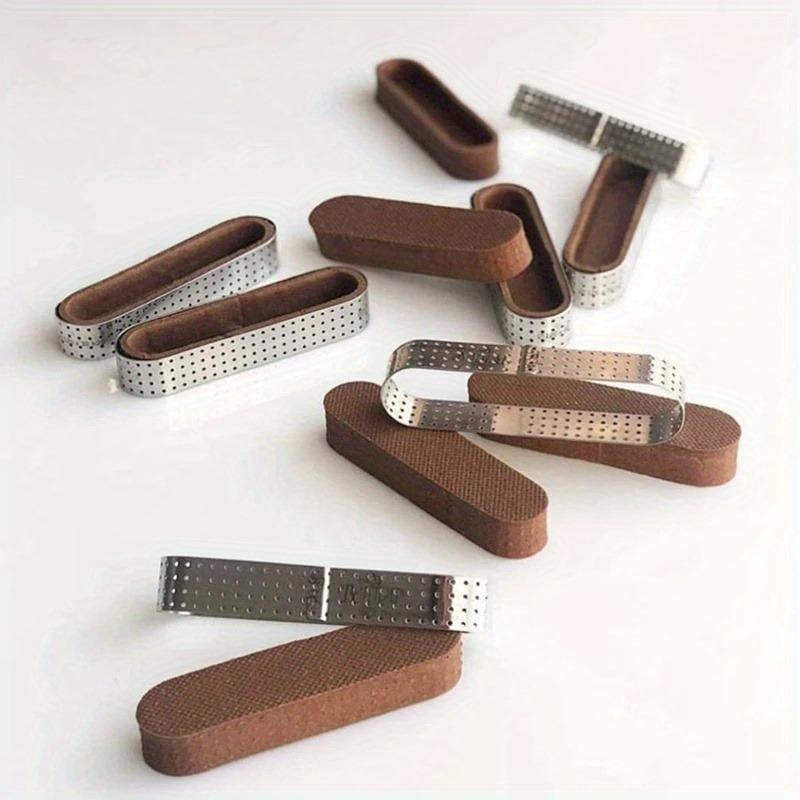 12Pcs Oval Round Muffin Tart Rings Stainless Steel Porous Tart Ring Perforated Cake Mousse Mold Cookies Cutter Pastry Quiche Mold Tool