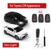 Интересный Чехол для Ключей Автомобильной Модели Toyota Chr Для Corolla Yaris Cross Prius Camry Rav 4 Prado 150 Держатель Чехла для Ключей