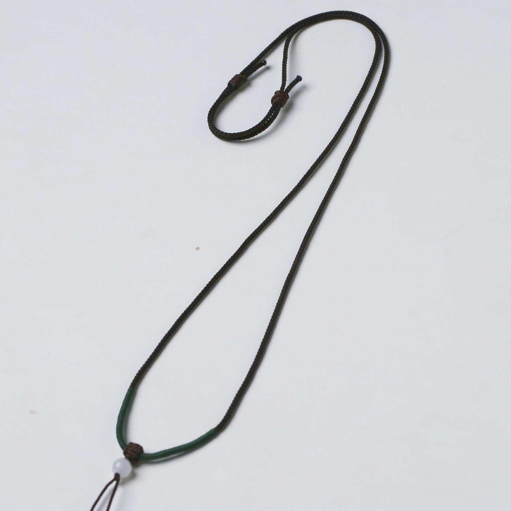 Красочный плетеный вручную шнурок для кулона из нефрита Хэтянь зеленого цвета