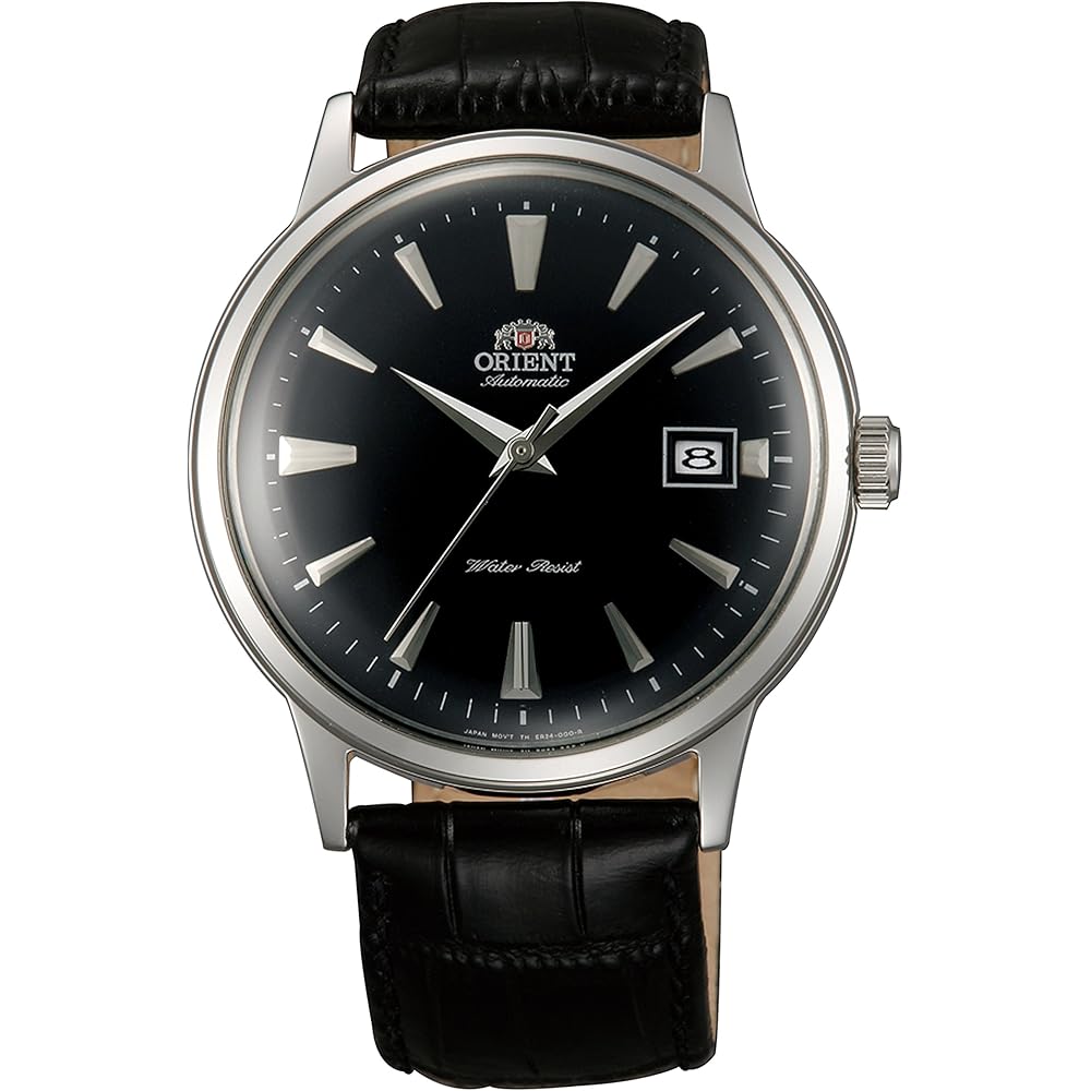 Мужские автоматические часы Orient Bambino, механические, с черным циферблатом, с гарантией от отечественного производителя