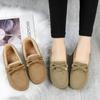 Winter Warm Shoes Fashion Low Top Flat Cotton Shoes Women Flats Casual Buckle Suede Comfort Platform Shoes