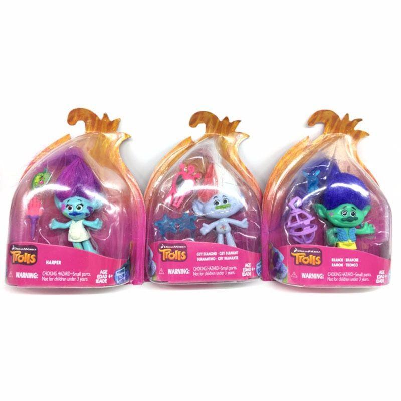 Premium 15cm Trolls Character Toys Featuring Poppy Branch Biggie For Kids
