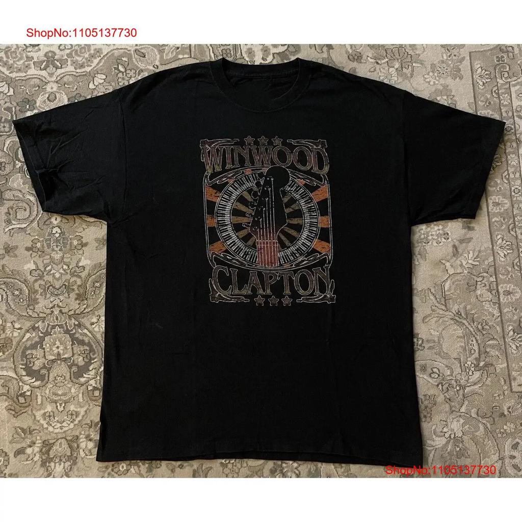 Eric Clapton Steve Winwood MSG 2008 Music Concert T shirt 2side Full Size Reprin vintage Washed Top For Everyday Wear