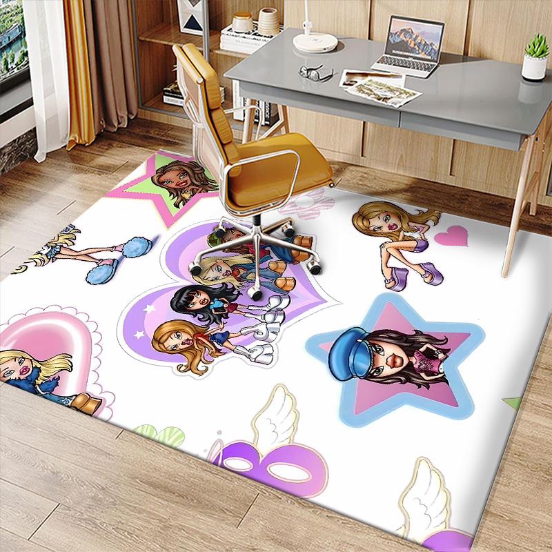 Bratz1 Printed Absorbent Washable Carpet, Non-Slip Bathroom Mats, Kitchen Rugs, Yoga Mat,Living Room Entrance, Camping Picnic Rugs