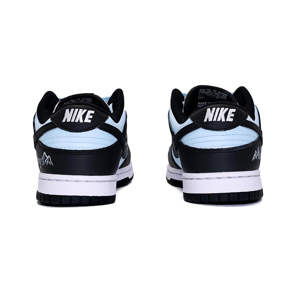 Nike Dunk Wear resistant And Lightweight Low top Skateboard Shoes Unisex Black Blue DD1391-100(team910-BAG)
