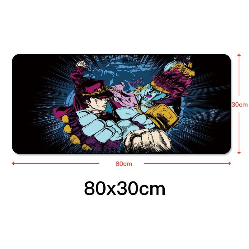 Большой игровой коврик для мыши 80x30 см с запирающимся краем, аниме, компьютерный резиновый коврик для мыши для JOJO Bizarre Adventure, 31,49 "x 11,81"