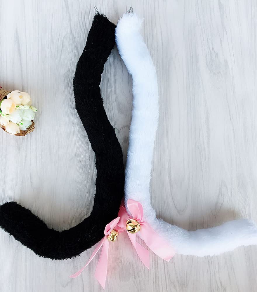 Samcos Cat Ears Cosplay Set of 3 Bowknot Headband Cat Ear Cute Bell Design Cat Ears Headband Costume Accessory School Festival Ball Halloween