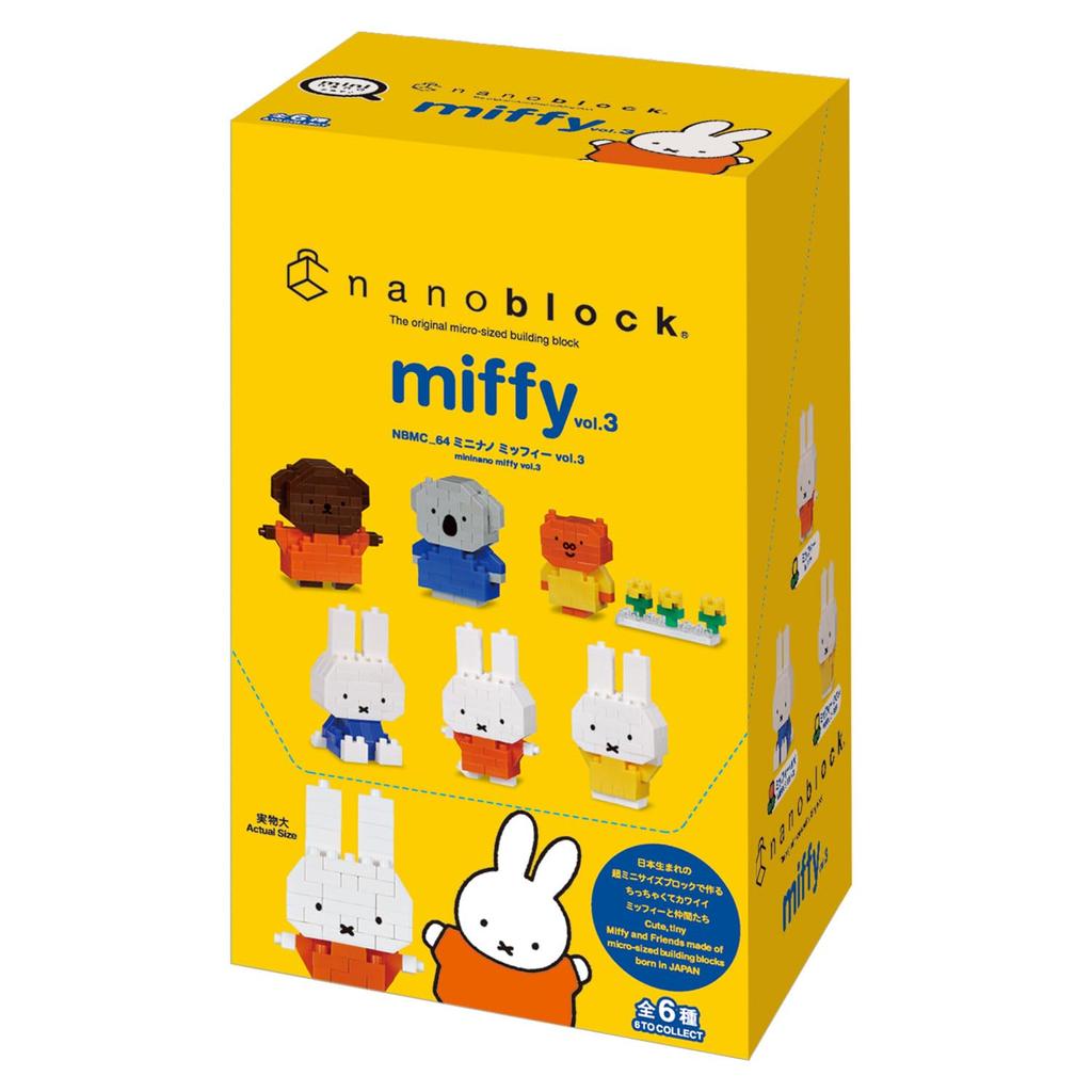 Kawada Nanoblock Mini Nano Miffy том 3 (BOX) NBMC_64S 1BOX = 6 штук, всего 6 типов